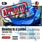 Blowing in a Lambo