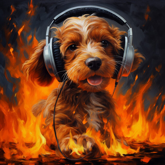 Loyal Flames: Dogs Fire Companionship