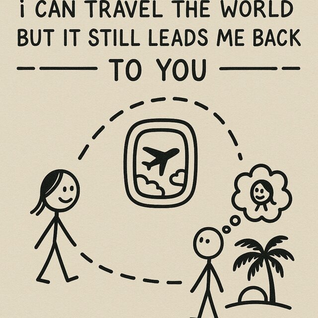 i can travel the world but it still leads me back to you