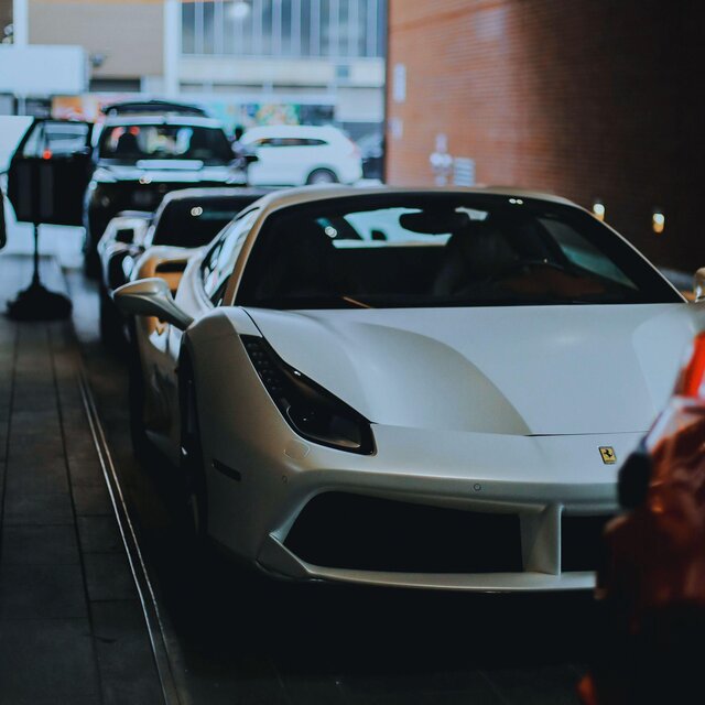 white ferrari