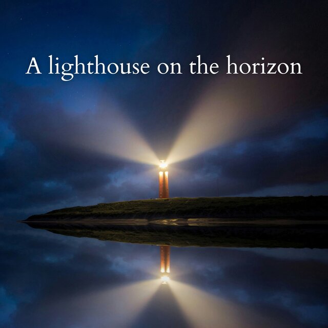 A lighthouse on the horizon
