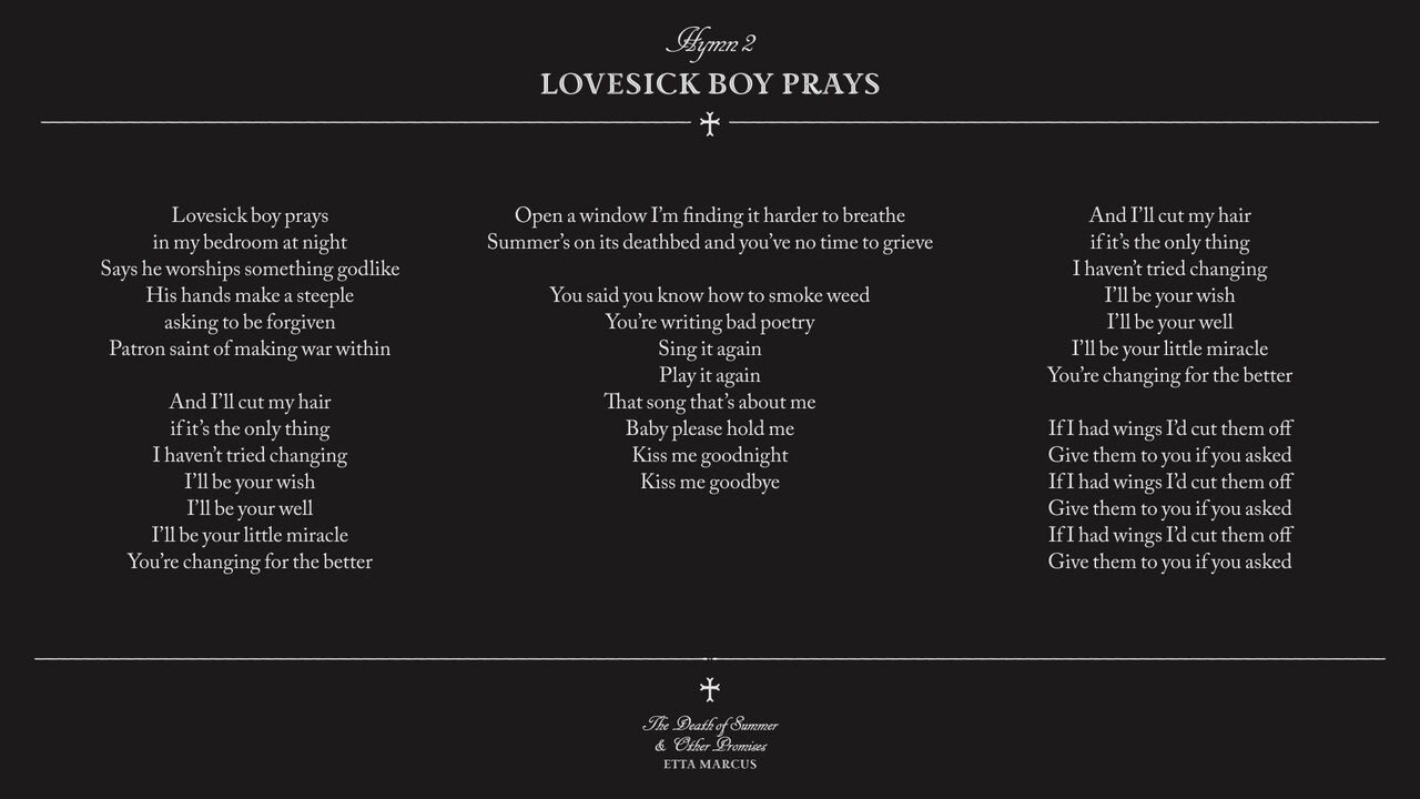 Lovesick Boy Prays (Lyric Video)