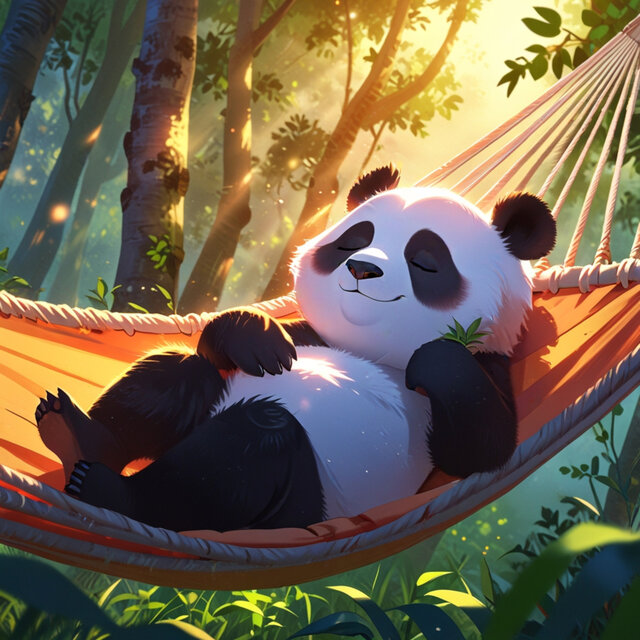 Peaceful Panda Swing