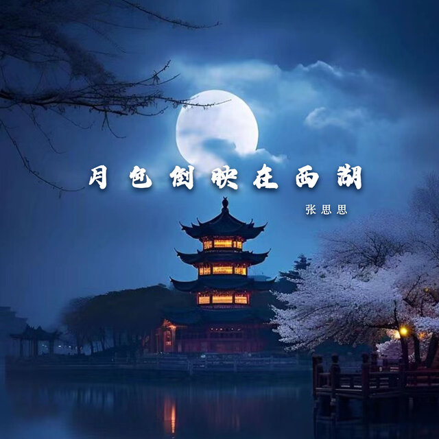 月色倒映在西湖