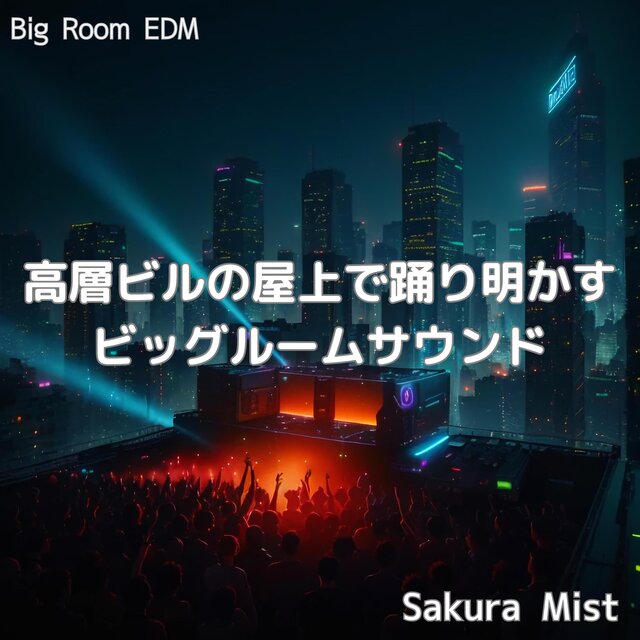 高層ビルの屋上で踊り明かすビッグルームサウンド