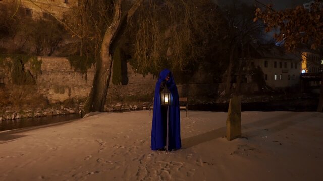 Woman in Blue