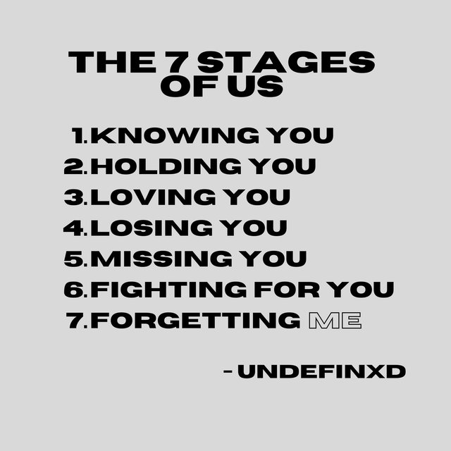 The 7 Stages Of Us