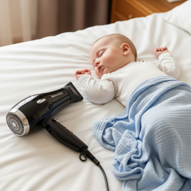 Baby Sleep Dryer – Hair Blow Dryer White Noise for Infant Deep Sleep Aid