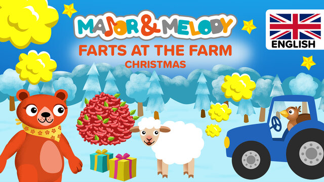 Farts at the Farm (Christmas songs for kids - English)