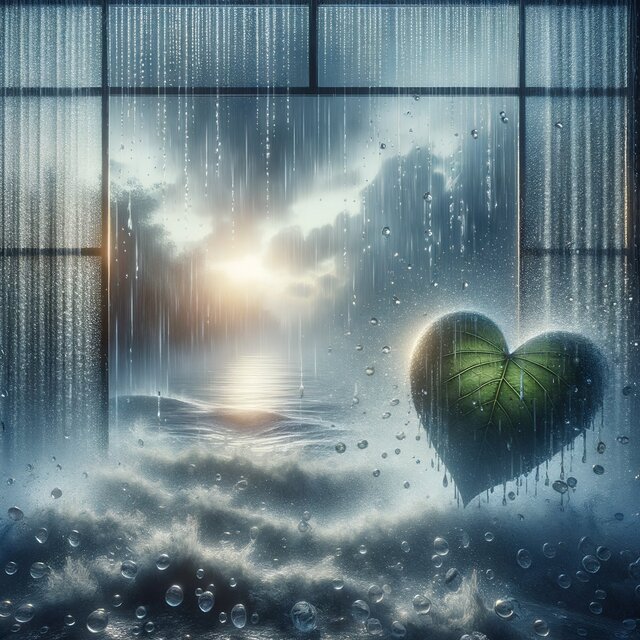 The Relaxing Sound of Heavy Rain Calms the Heart