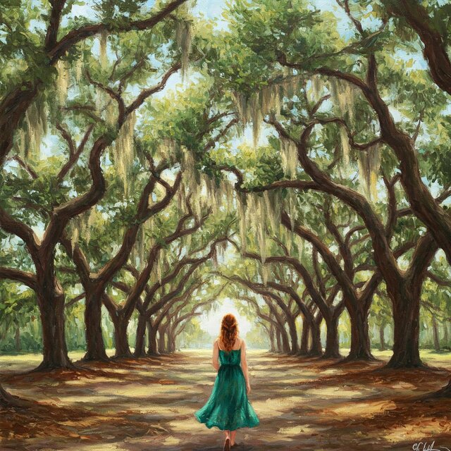 Between the Ancient Spreading Trees (Ocean Springs, Mississippi)