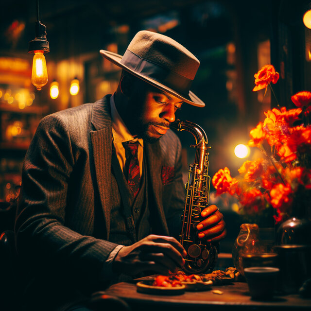 Sipping Coffee to Jazz's Symphony