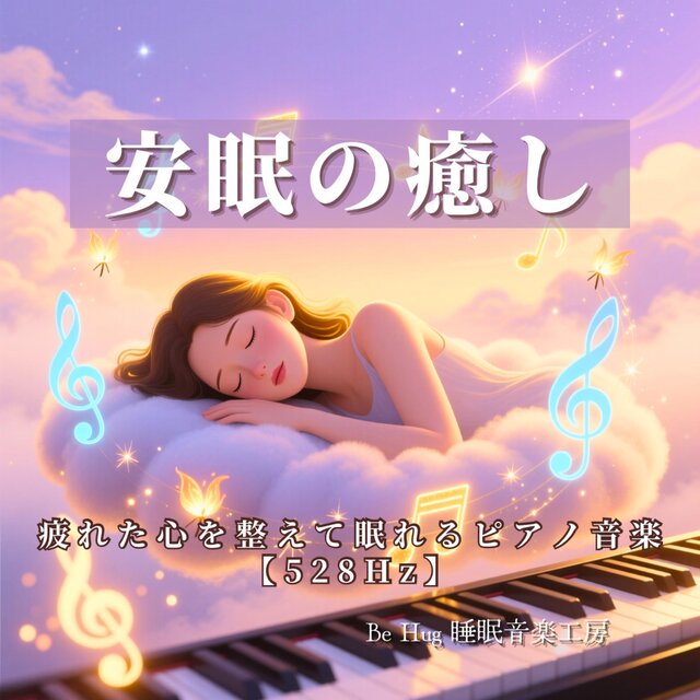 安眠の癒し – 疲れた心を整えて眠れるピアノ音楽 【528Hz】
