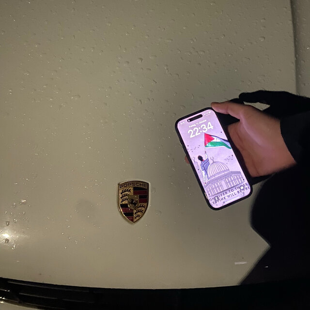 Weißer Porsche