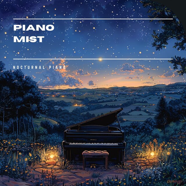 Piano Mist: Echoes over Moonlit Lakes