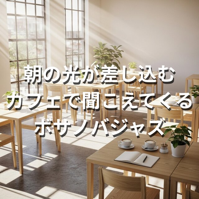 朝の光が差し込むカフェで聞こえてくるボサノバジャズ