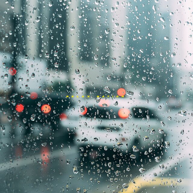 Reflections Of Rain On Glass