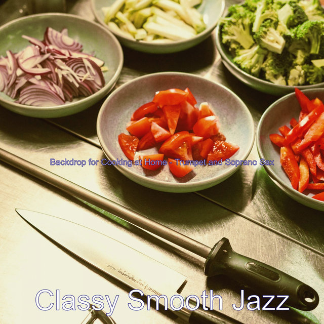 Backdrop for Cooking at Home - Trumpet and Soprano Sax