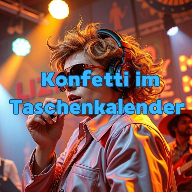 Konfetti im Taschenkalender