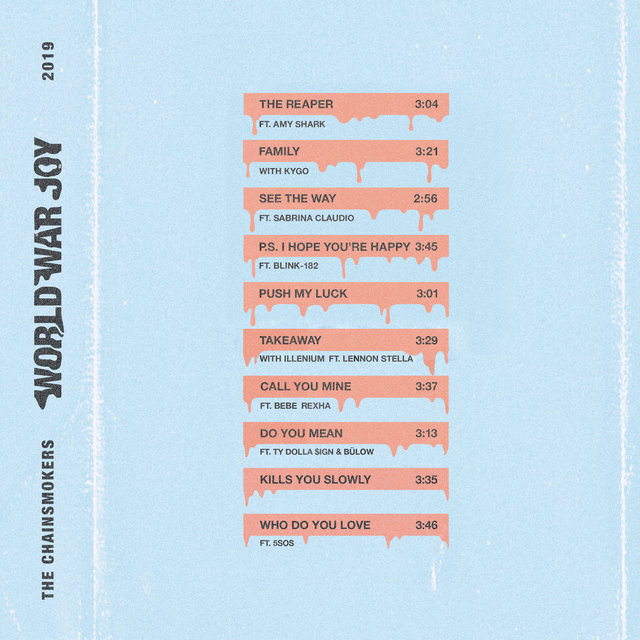 Cover art for album World War Joy by The Chainsmokers