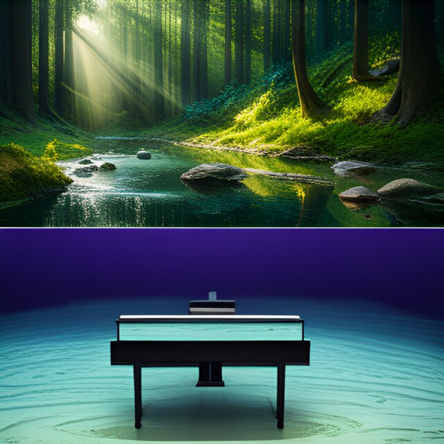 Nature's Healing : Forest Stream & Deep Sea