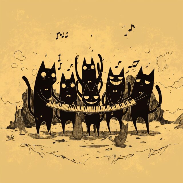 Stray Black Cats Piano & Deep Bass Night
