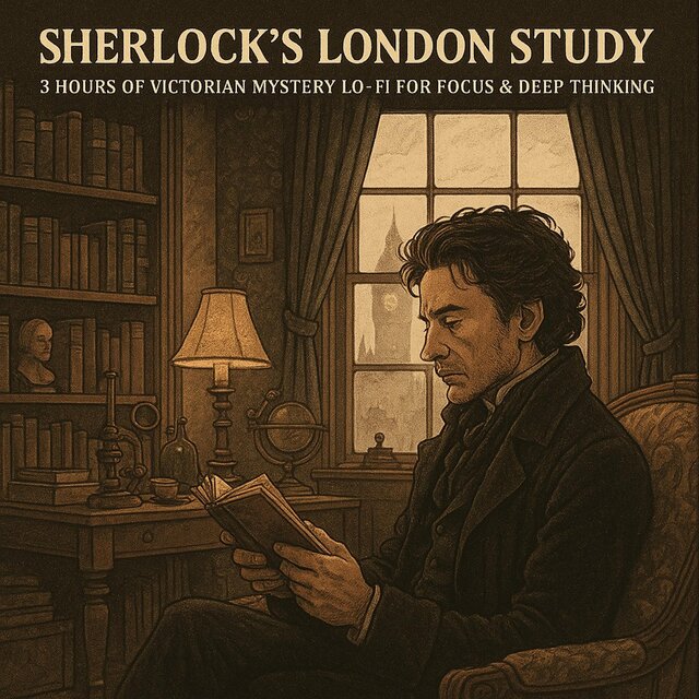 Sherlock’s London Study | 3 Hours of Victorian Mystery Lo-fi for Focus & Deep Thinking