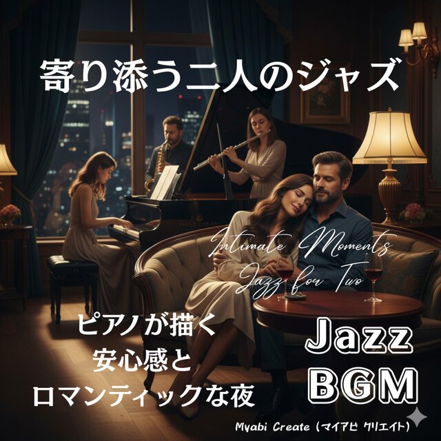 寄り添う二人のジャズ BGM - ピアノが描く安心感とロマンティックな夜 Jazz 作業用 勉強用 店舗用