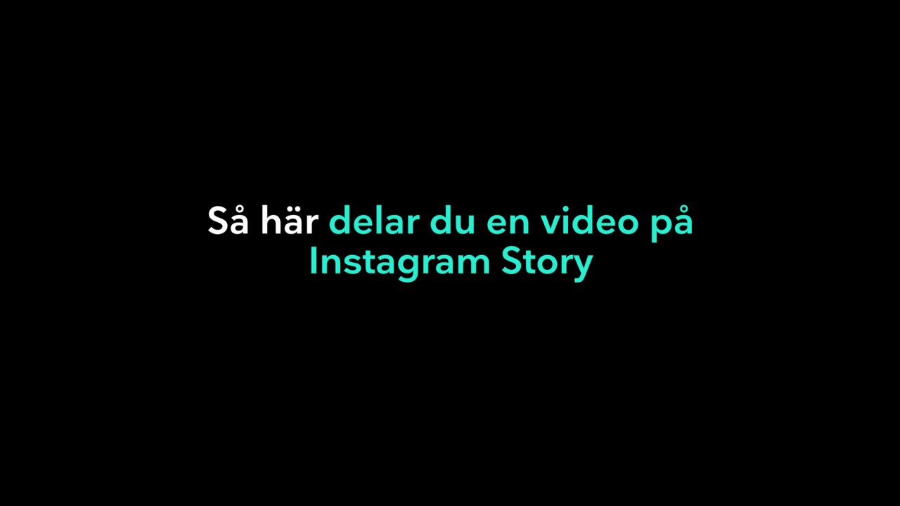 Så här delar du en video på Instagram Story