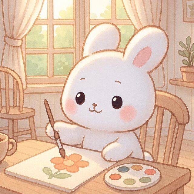 Happy Lofi: Bunny Van Gogh