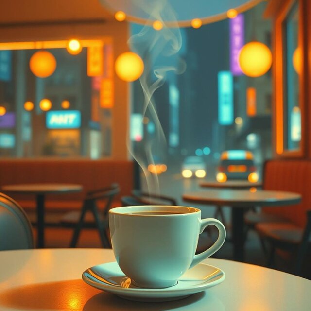 君とカフェの夜