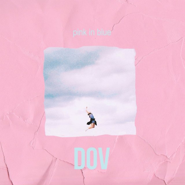 pink in blue