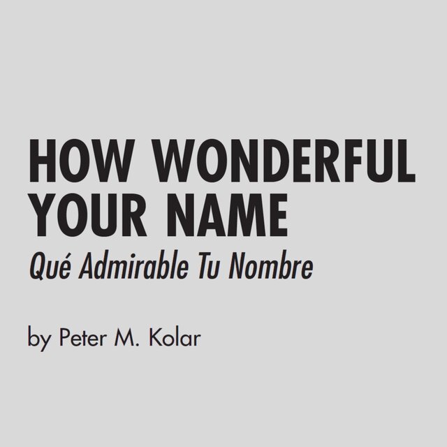 How Wonderful Your Name (Qué Admirable Tu Nombre) (feat. Peter M. Kolar)