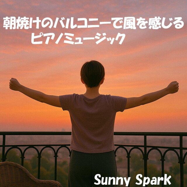 朝焼けのバルコニーで風を感じるピアノミュージック