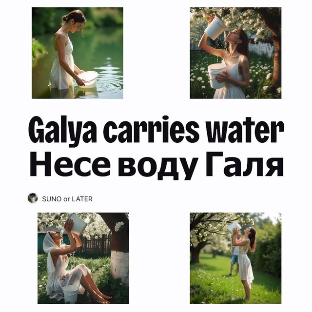Galya carries water Несе воду Галя