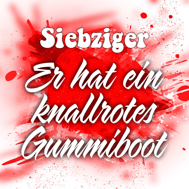 Er hat ein knallrotes Gummiboot
