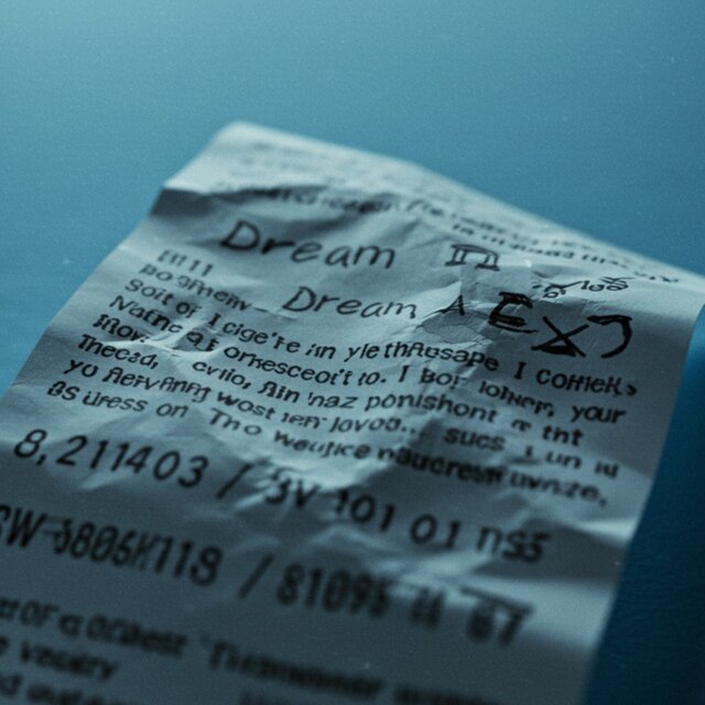 A dream written on the back of a receipt