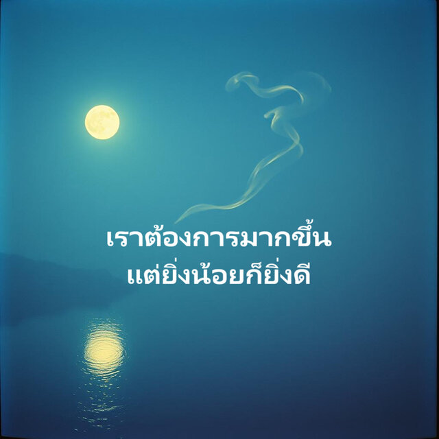 เราต้องการมากขึ้น แต่ยิ่งน้อยก็ยิ่งดี