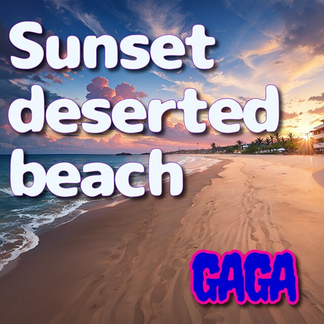 Sunset deserted beach