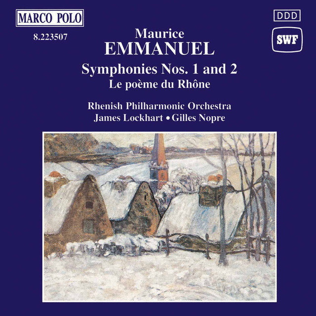 Emmanuel: Symphonies Nos. 1 and 2