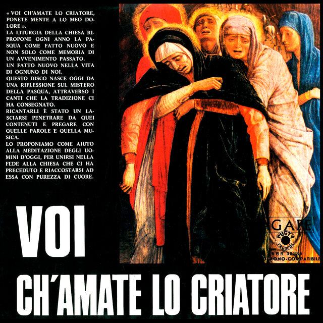 Voi ch'amate lo Criatore