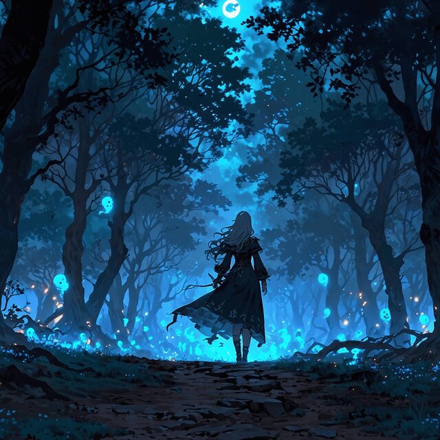 Ghostly Blue Flames