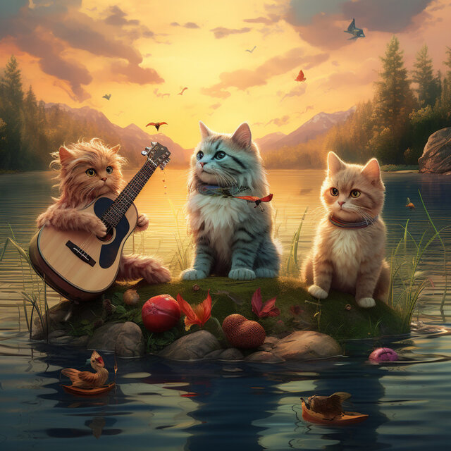 Music for Stress Relief: Reflections in Cat Choir