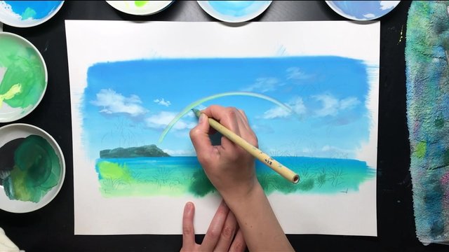 Hawaiian Studio Ghibli Illustration Making