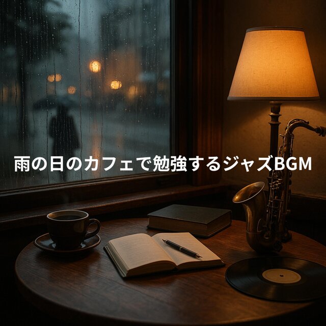 雨の日のカフェで勉強するジャズBGM