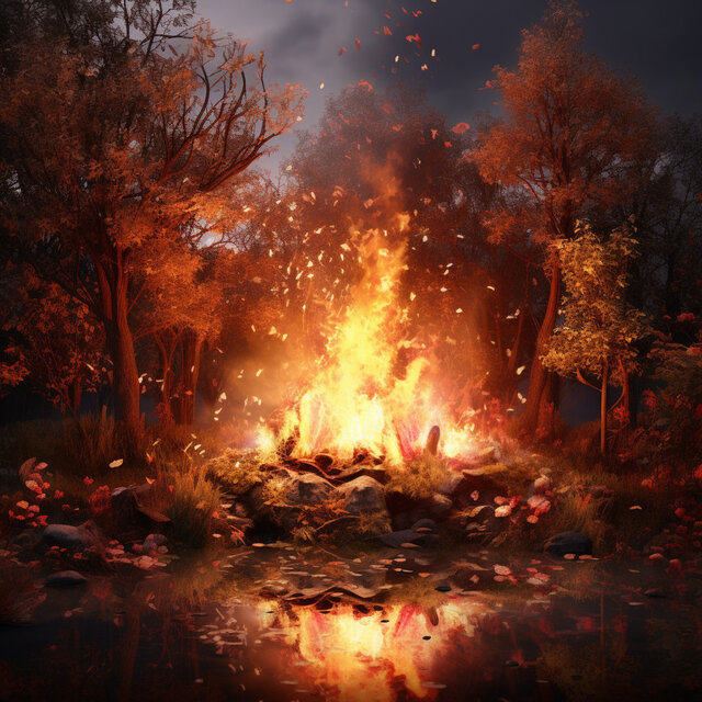 Fire's Slumber: Gentle Sleep Soundscapes