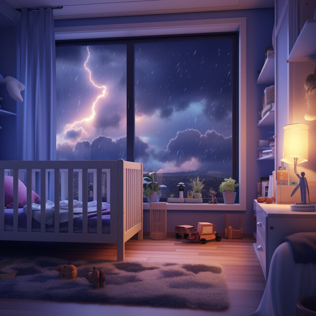 Nature's Baby Lullaby: Binaural Baby's Thunder Serenity