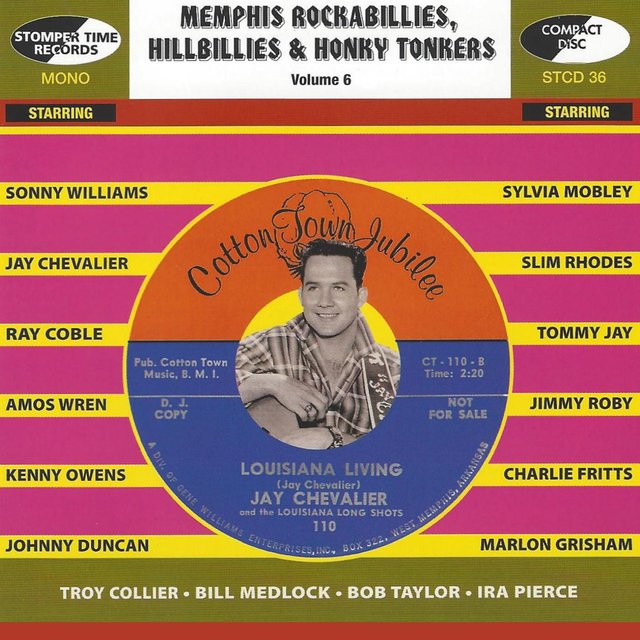 Cover art for album Memphis Rockabillies, Hillbillies & Honky Tonkers, Volume 6 by Various Artists