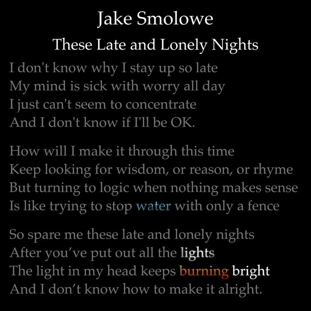 These Late and Lonely Nights