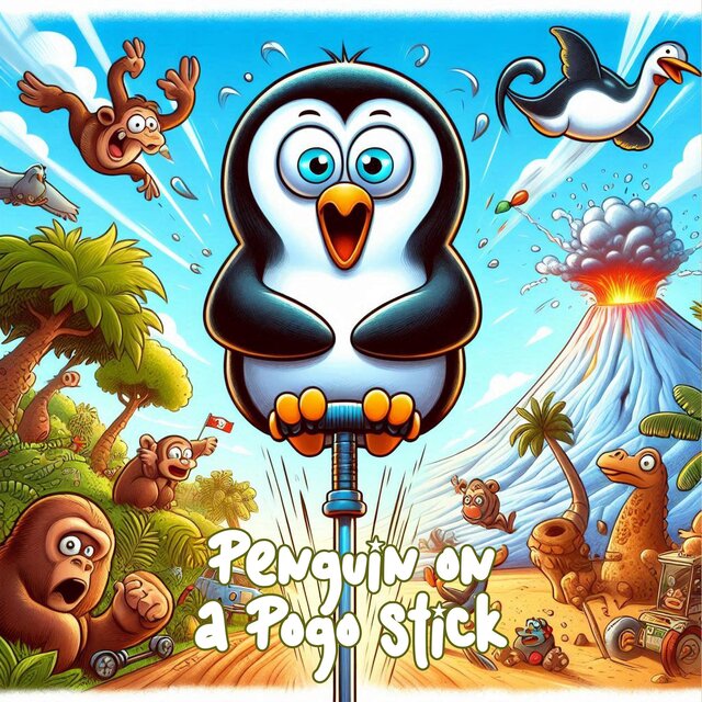 Penguin on a Pogo Stick